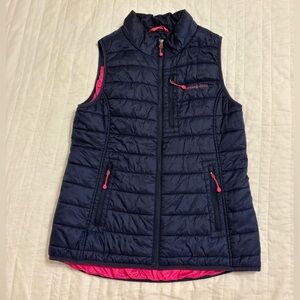 Vineyard Vine Sleeveless Puffer Jacket Vest Size XS Blue and Pink